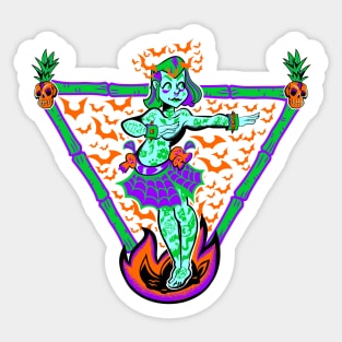 Halloween Hula Dancer Sticker